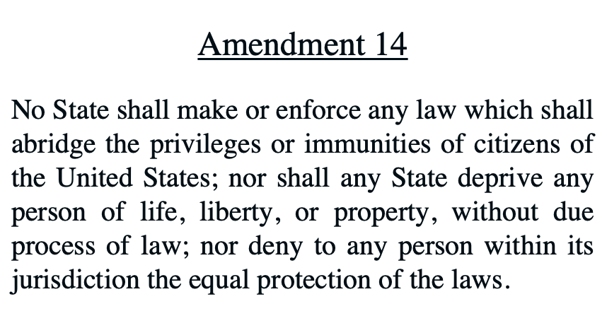 14th Amendment Due Process